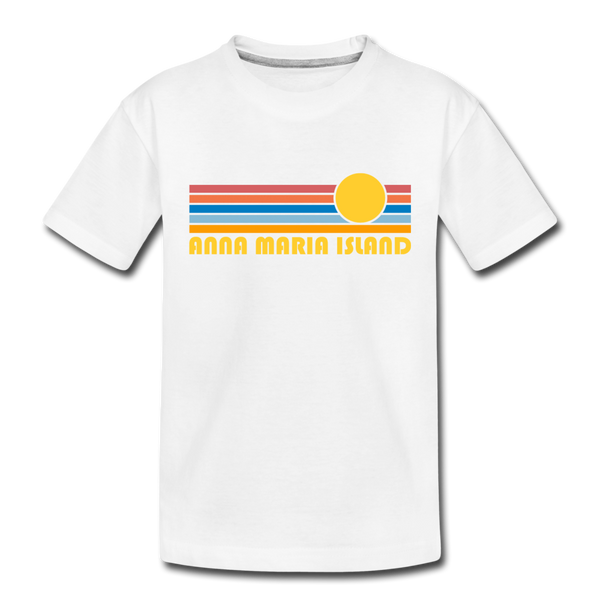 Anna Maria Island, Florida Toddler T-Shirt - Retro Sun Anna Maria Island Toddler Tee - white