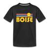 Boise, Idaho Toddler T-Shirt - Retro Sun Boise Toddler Tee - black