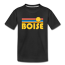 Boise, Idaho Toddler T-Shirt - Retro Sun Boise Toddler Tee - black
