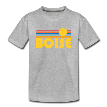 Boise, Idaho Toddler T-Shirt - Retro Sun Boise Toddler Tee - heather gray