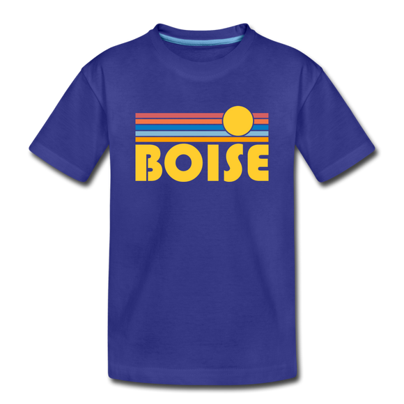 Boise, Idaho Toddler T-Shirt - Retro Sun Boise Toddler Tee - royal blue