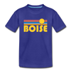 Boise, Idaho Toddler T-Shirt - Retro Sun Boise Toddler Tee - royal blue
