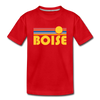Boise, Idaho Toddler T-Shirt - Retro Sun Boise Toddler Tee - red