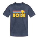 Boise, Idaho Toddler T-Shirt - Retro Sun Boise Toddler Tee - heather blue