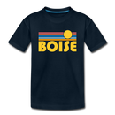 Boise, Idaho Toddler T-Shirt - Retro Sun Boise Toddler Tee - deep navy