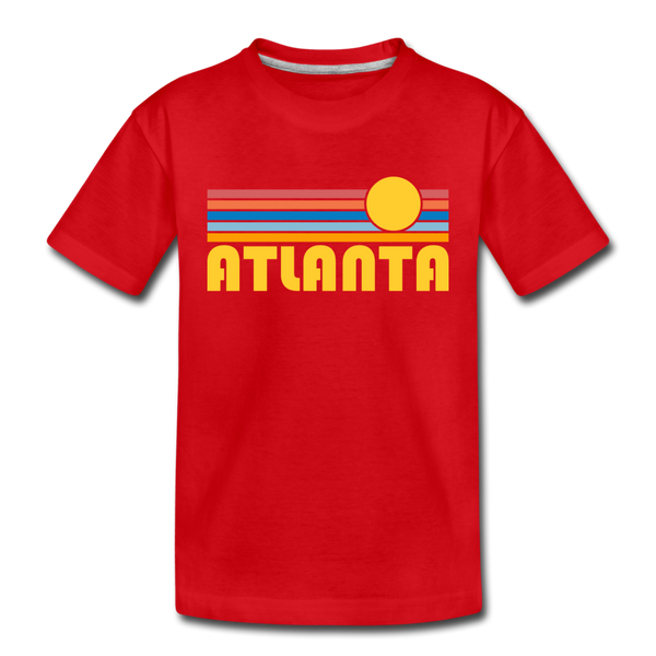 Atlanta, Georgia Toddler T-Shirt - Retro Sun Atlanta Toddler Tee - red