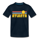 Atlanta, Georgia Toddler T-Shirt - Retro Sun Atlanta Toddler Tee - deep navy