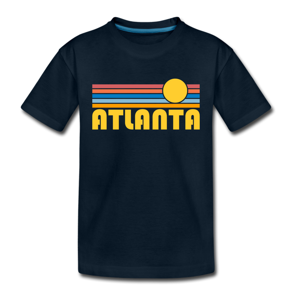 Atlanta, Georgia Toddler T-Shirt - Retro Sun Atlanta Toddler Tee - deep navy