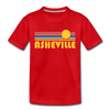 Asheville, North Carolina Toddler T-Shirt - Retro Sun Asheville Toddler Tee - red