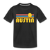 Austin, Texas Toddler T-Shirt - Retro Sun Austin Toddler Tee - black