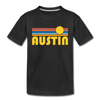 Austin, Texas Toddler T-Shirt - Retro Sun Austin Toddler Tee - black