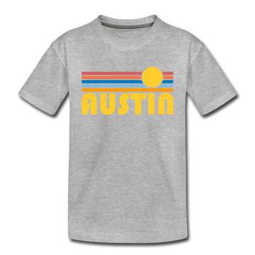 Austin, Texas Toddler T-Shirt - Retro Sun Austin Toddler Tee - heather gray