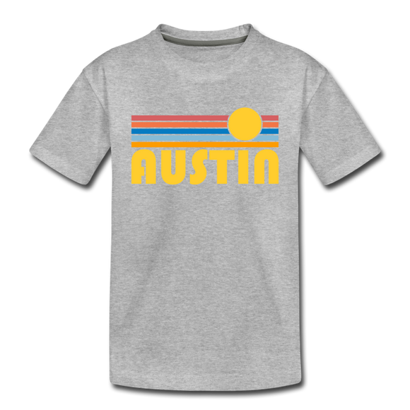 Austin, Texas Toddler T-Shirt - Retro Sun Austin Toddler Tee - heather gray