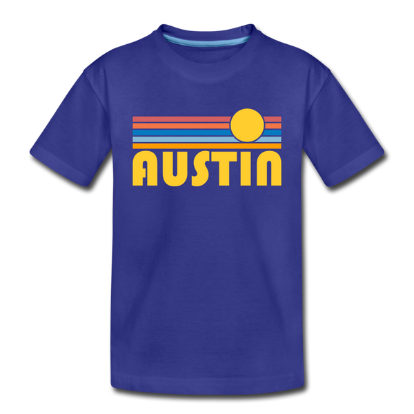 Austin, Texas Toddler T-Shirt - Retro Sun Austin Toddler Tee - royal blue