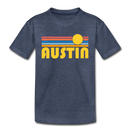 Austin, Texas Toddler T-Shirt - Retro Sun Austin Toddler Tee - heather blue