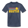 Austin, Texas Toddler T-Shirt - Retro Sun Austin Toddler Tee - heather blue