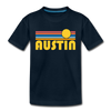 Austin, Texas Toddler T-Shirt - Retro Sun Austin Toddler Tee - deep navy