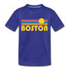 Boston, Massachusetts Toddler T-Shirt - Retro Sun Boston Toddler Tee - royal blue