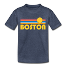 Boston, Massachusetts Toddler T-Shirt - Retro Sun Boston Toddler Tee - heather blue