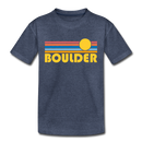 Boulder, Colorado Toddler T-Shirt - Retro Sun Boulder Toddler Tee - heather blue