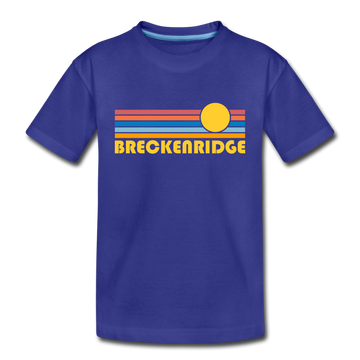 Breckenridge, Colorado Toddler T-Shirt - Retro Sun Breckenridge Toddler Tee - royal blue