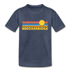 Breckenridge, Colorado Toddler T-Shirt - Retro Sun Breckenridge Toddler Tee - heather blue