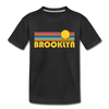 Brooklyn, New York Toddler T-Shirt - Retro Sun Brooklyn Toddler Tee - black