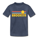 Brooklyn, New York Toddler T-Shirt - Retro Sun Brooklyn Toddler Tee - heather blue