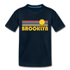 Brooklyn, New York Toddler T-Shirt - Retro Sun Brooklyn Toddler Tee - deep navy