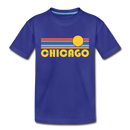 Chicago, Illinois Toddler T-Shirt - Retro Sun Chicago Toddler Tee - royal blue