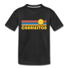 Charleston, South Carolina Toddler T-Shirt - Retro Sun Charleston Toddler Tee - black