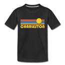 Charleston, South Carolina Toddler T-Shirt - Retro Sun Charleston Toddler Tee - black