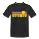 Colorado Toddler T-Shirt - Retro Sun Colorado Toddler Tee - black