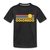 Colorado Toddler T-Shirt - Retro Sun Colorado Toddler Tee - black