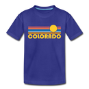 Colorado Toddler T-Shirt - Retro Sun Colorado Toddler Tee - royal blue