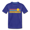 Colorado Toddler T-Shirt - Retro Sun Colorado Toddler Tee - royal blue