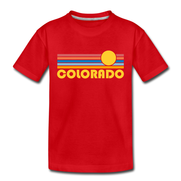 Colorado Toddler T-Shirt - Retro Sun Colorado Toddler Tee - red