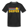 Denver, Colorado Toddler T-Shirt - Retro Sun Denver Toddler Tee - black