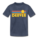 Denver, Colorado Toddler T-Shirt - Retro Sun Denver Toddler Tee - heather blue