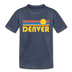 Denver, Colorado Toddler T-Shirt - Retro Sun Denver Toddler Tee - heather blue