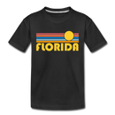 Florida Toddler T-Shirt - Retro Sun Florida Toddler Tee - black