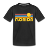 Florida Toddler T-Shirt - Retro Sun Florida Toddler Tee - black