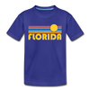 Florida Toddler T-Shirt - Retro Sun Florida Toddler Tee - royal blue