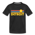 Detroit, Michigan Toddler T-Shirt - Retro Sun Detroit Toddler Tee - black