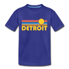 Detroit, Michigan Toddler T-Shirt - Retro Sun Detroit Toddler Tee - royal blue