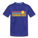 Florida Keys, Florida Toddler T-Shirt - Retro Sun Florida Keys Toddler Tee - royal blue