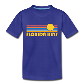 Florida Keys, Florida Toddler T-Shirt - Retro Sun Florida Keys Toddler Tee