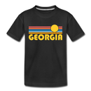 Georgia Toddler T-Shirt - Retro Sun Georgia Toddler Tee - black