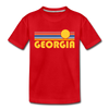 Georgia Toddler T-Shirt - Retro Sun Georgia Toddler Tee - red