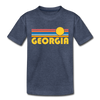Georgia Toddler T-Shirt - Retro Sun Georgia Toddler Tee - heather blue